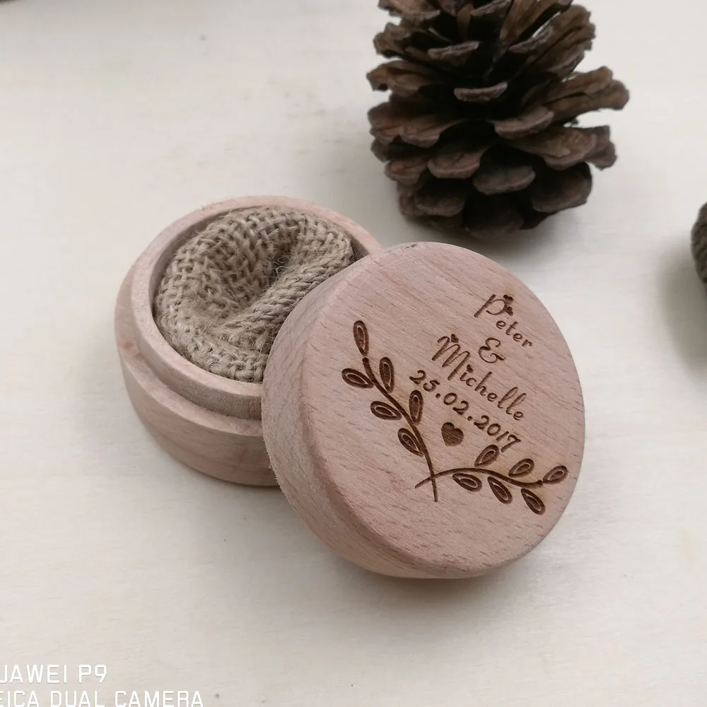 Новый дизайн Заказная коробка кольца персонализированная Свадьба/на день