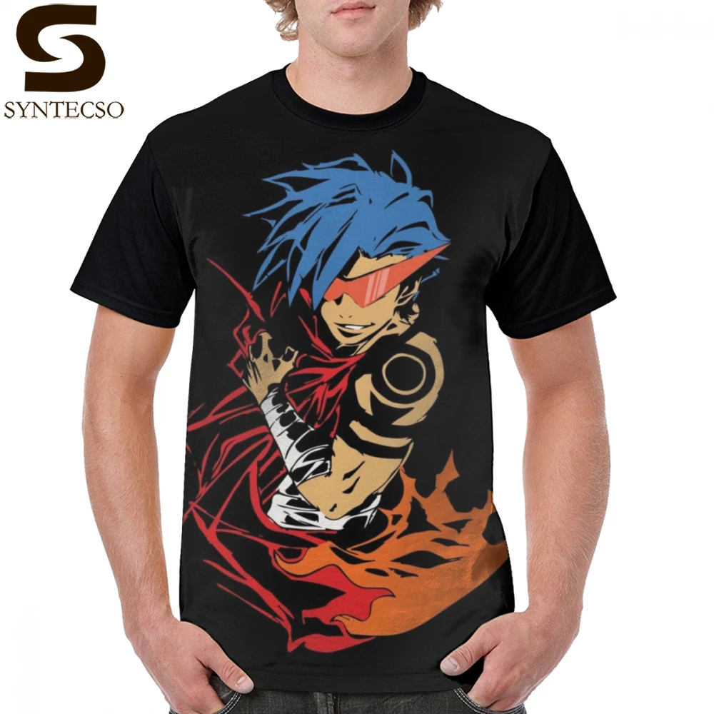 Gurren Lagann &quotкамине футболка 5x уличная Для мужчин 100 полиэстер с короткими рукавами