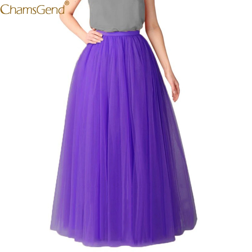 High Waist Long Skirts For Women Maxi Skirt Womens Tulle Pleated Gauze Princess Mesh Polyester Denim Jul | Женская одежда