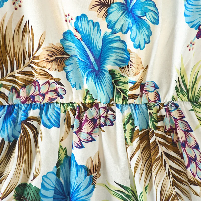 EABoutique Хлопковое платье для маленьких девочек коллекция года, Весенняя Милая стильная одежда с цветочным рисунком для детей возрастом от 1 года до 4 лет, Q1207