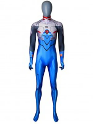 Костюм для косплея Shinji Ikari Plugsuit Аниме Евангелион костюм из спандекса с принтом