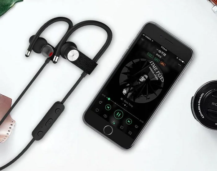 Беспроводные наушники Bluetooth V4.1 музыкальные металлическая гарнитура спортивные
