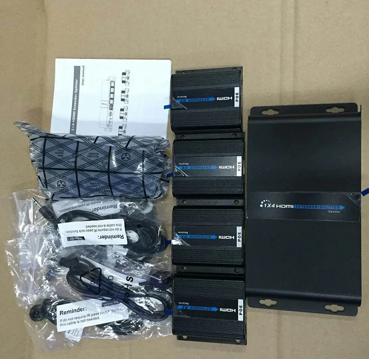 Расширитель HDMI LKV714Pro 1x4 выход с петлей на CAT6/6a/7 ИК EDID до 40 м|hdmi extender|hdmi splitter extenderextender