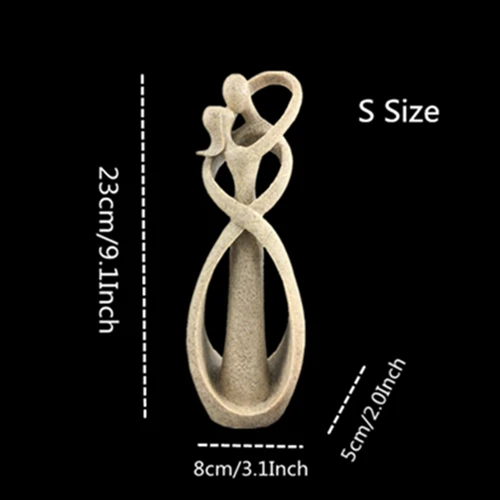 Sand Lovers S VILEAD, 23 см, 30 см, песчаник, статуя для влюбленных, Подарок на годовщину, свадебное украшение, креативный декор, Hogar, украшение для нового года - Цвет: Sand Lovers S