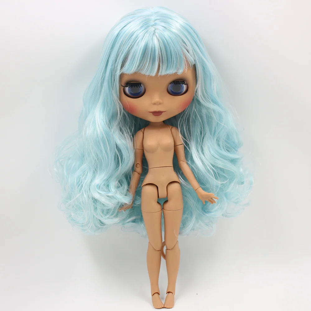 ICY Nude Blyth кукла No. BL950/8800 черный микс серебряные волосы тело черная кожа матовое