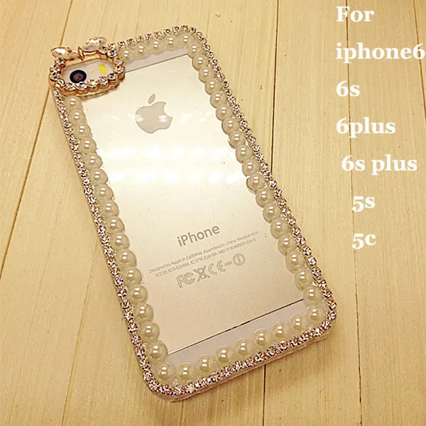 Розовые белые стразы алмазная рамка для телефона iphone X 8 7 6 6s plus 5S 5c SE пластиковый