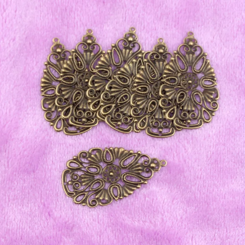 Выберите Цвет воды в форме капель 20 шт филигранные граненые Разъемы 28x48 мм