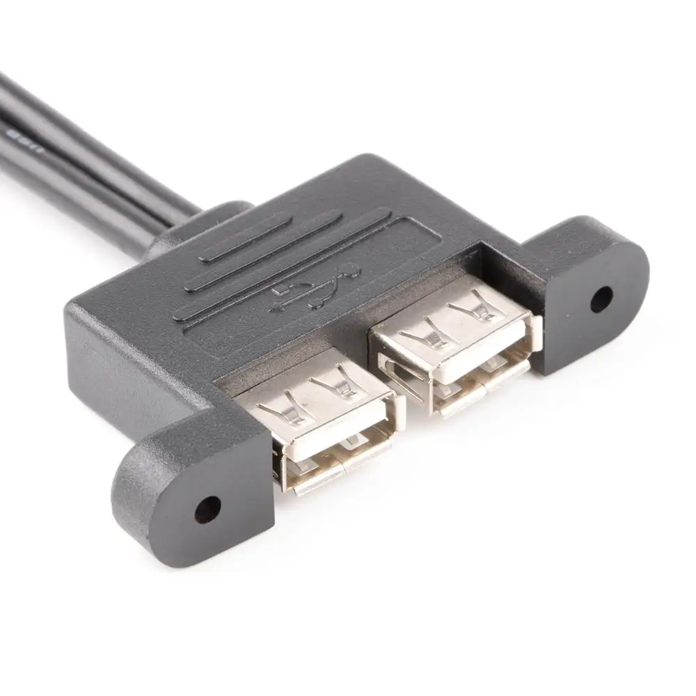 Двойной USB 2 0 A гнездовой монтажный-10P 1 &quotкабель материнской платы | Компьютеры и
