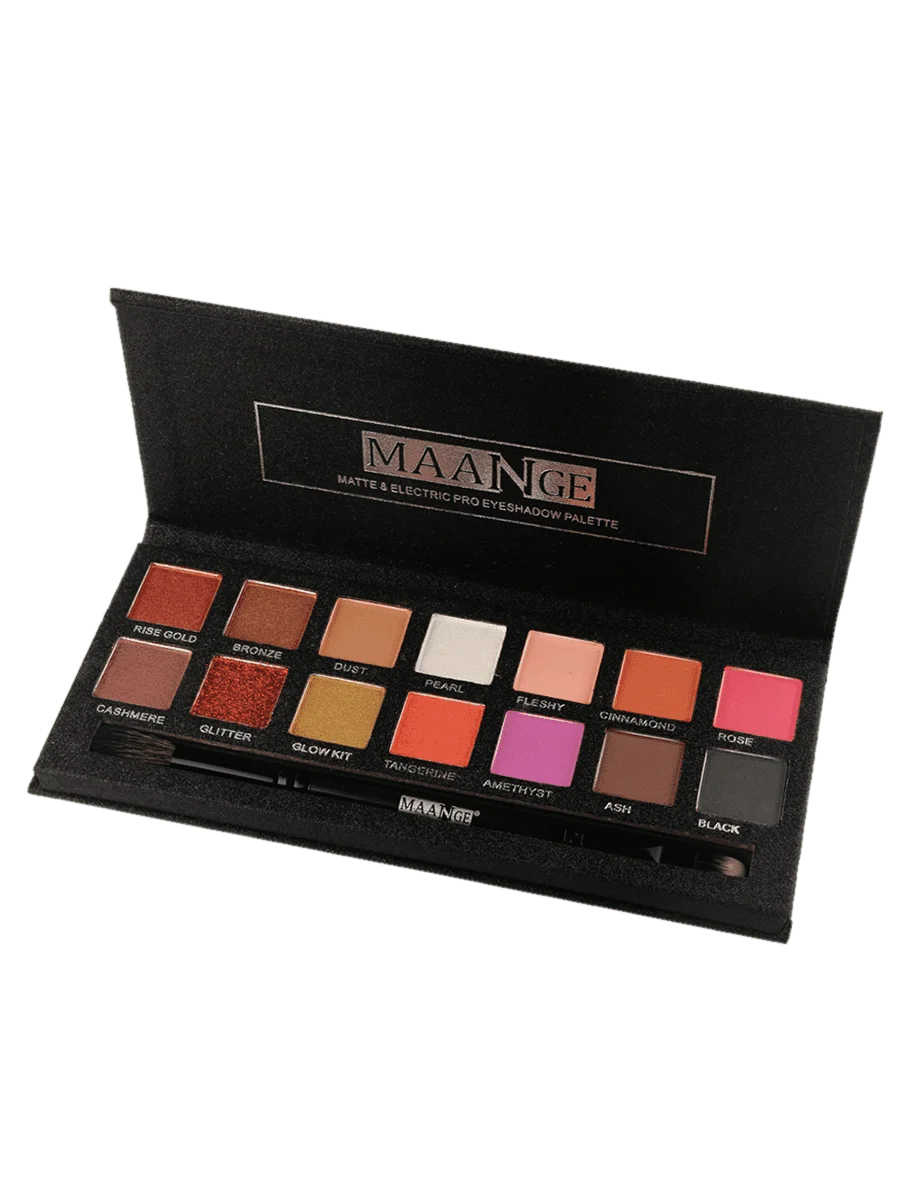 Профессиональный макияж 14 Цвет Электрический палитру теней Make Up Brush Eye Shadow Palette