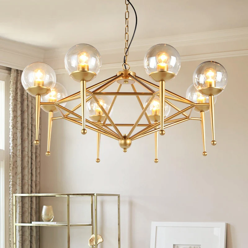 

Modern Ceiling Chandelier Lights Transparent glass shade Chandeliers Bedroom Living Room Home Lighting AC110V-240V Free shipping