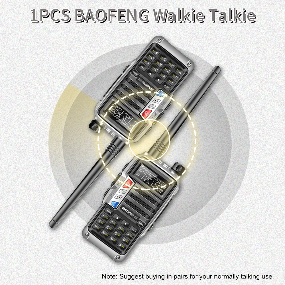 BAOFENG UV-10R рация двухсторонний радиоприемопередатчик 5 Вт большой диапазон 128 каналов памяти светодиодный фонарик с функцией блокировки ключей
