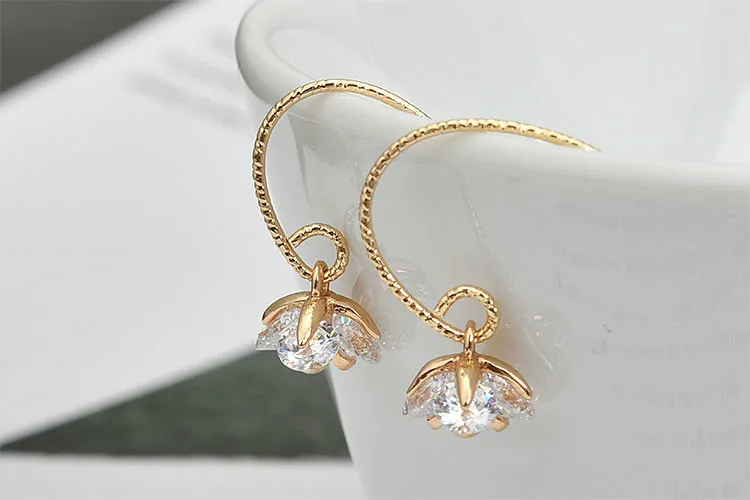 Copper plated genuine gold-shaped hook and ear hook-diy-hand-made materials for wrapped earrings accessories | Украшения и