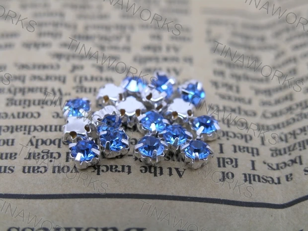 

FREE SHIPPING 200pcs/lot Sky Blue Rhinestone Buttons Apparel Accessory Decoration Garment Accessory SS16/4.0mm