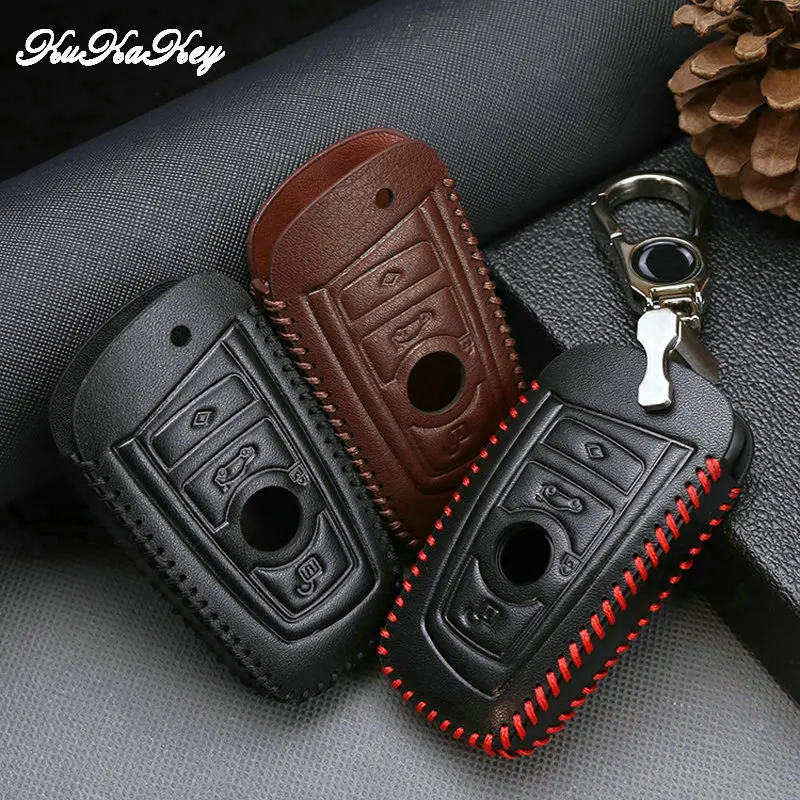 Кожаные чехлы для автомобильных ключей брелок BMW 1 3 4 5 6 7 X1 X3 серии M3 M5 X5 X6 Z4 умный