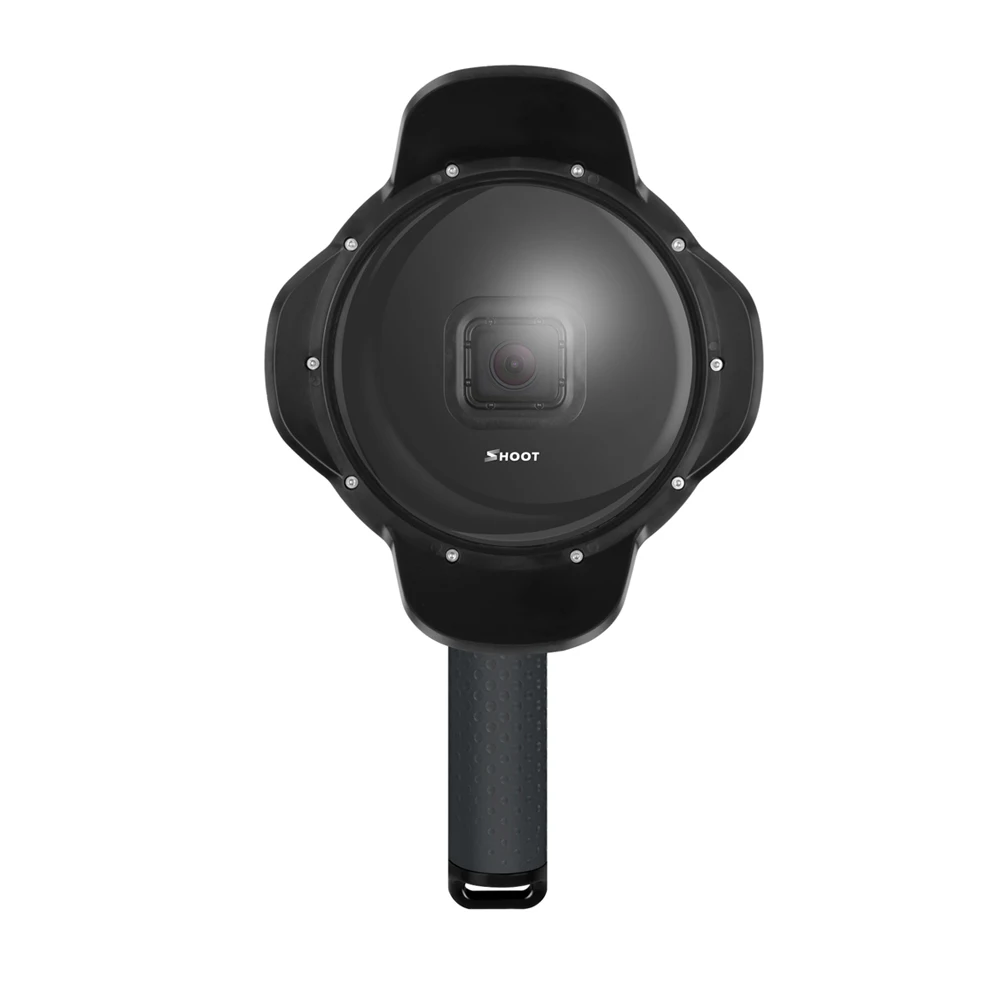 Подводный купольный порт для GoPro Hero 7 6 5 черный с Поплавковым захватом