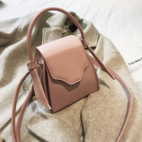 pink Классические Сумки из искусственной кожи в Корейском стиле, женские сумки через плечо, модные дизайнерские сумки-мессенджеры - Цвет: pink