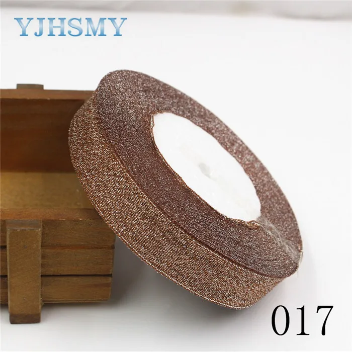 017 Yjhsmy 1710185,20 мм 33 Цвет по выбору 25 ярдов Зеленый лук ленты, торжественное платье ленты, подарочная упаковка, DIY ручной материал - Цвет: 017