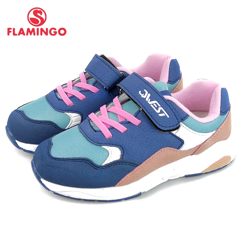 

FLAMINGO New Arrival Orthotic Leather Insole Shoe Hook&Loop breathable Spring girl sneaker Size 31- 37 free shipping 91K-EW-1213