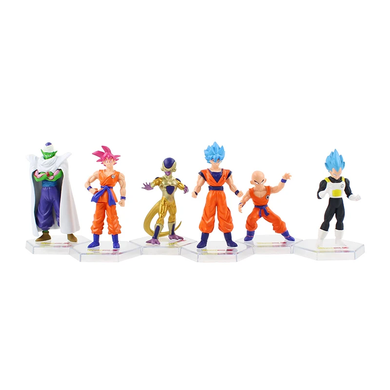 J 6 шт./лот Dragon Ball Z фигурки Сон Гоку Dragon Ball vegeta плавки frieza Gogeta Супер Saiyan Коллекция игрушек для детей - Цвет: J