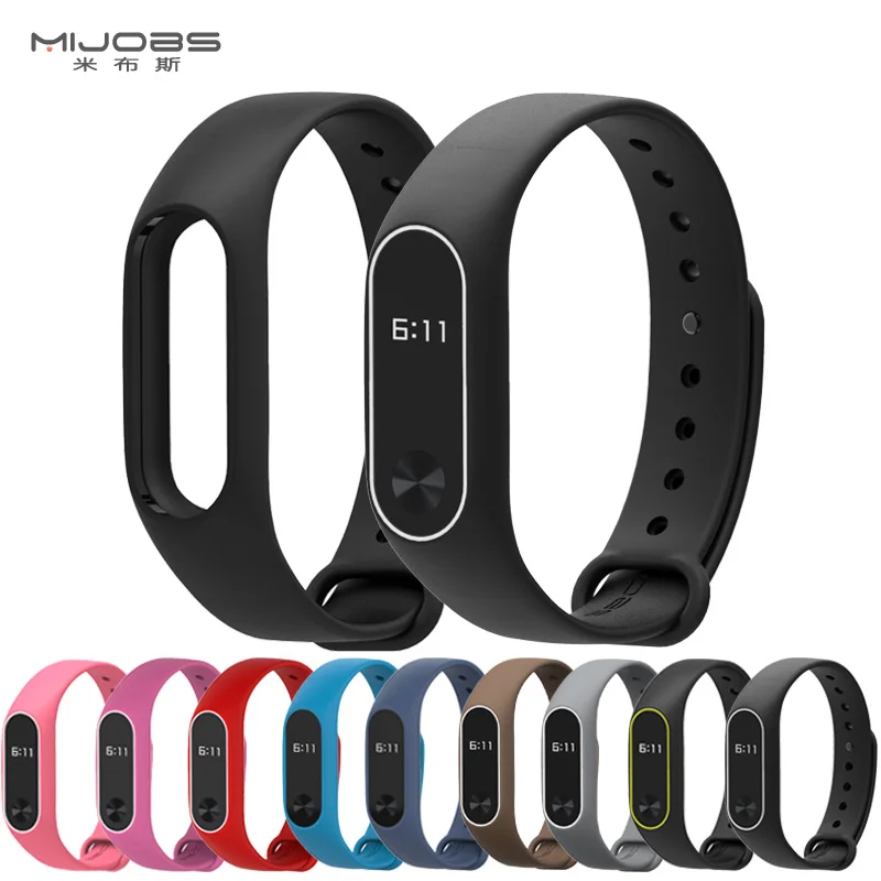 Силиконовый браслет Mijobs Mi Band 2 miband аксессуары для смарт браслета наручные часы xiomi
