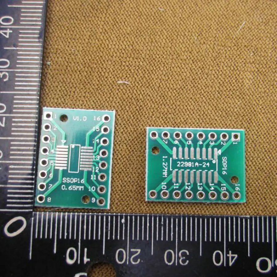 5pcs/lot SOP16 SSOP16 TSSOP16 SOP TO DIP 0.65/1.27mm IC adapter Socket / Adapter plate PCB 30642 | Электронные компоненты и