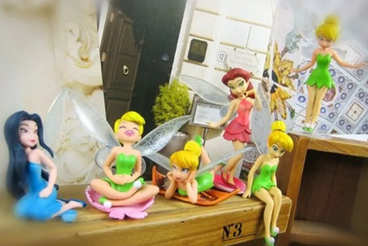 2015 Новый 6 шт./компл. Tinkerbell куклы летающая Фея Очаровательны тинкер белл подарок
