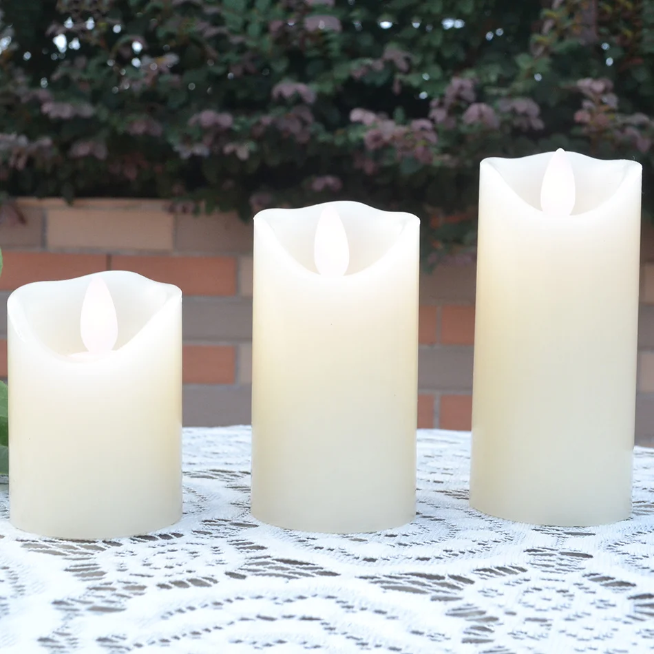 Электрическая парафиновая восковая Светодиодная свеча на батарейках с