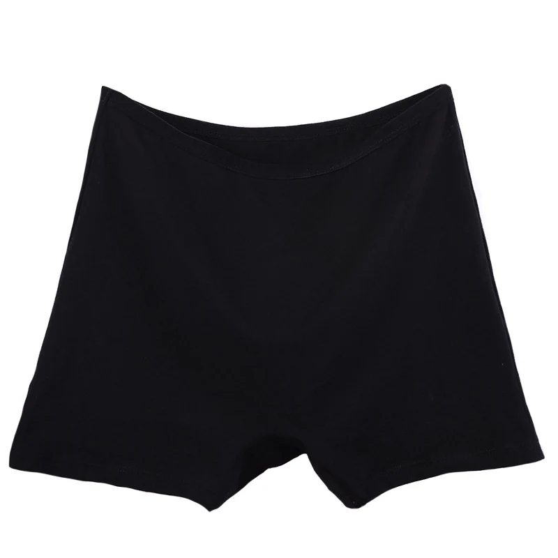 Black Innsly 6XL, трусы большого размера, женское нижнее белье, боксеры, женские безопасные короткие штаны, большие размеры, женские хлопковые трусы - Цвет: Black
