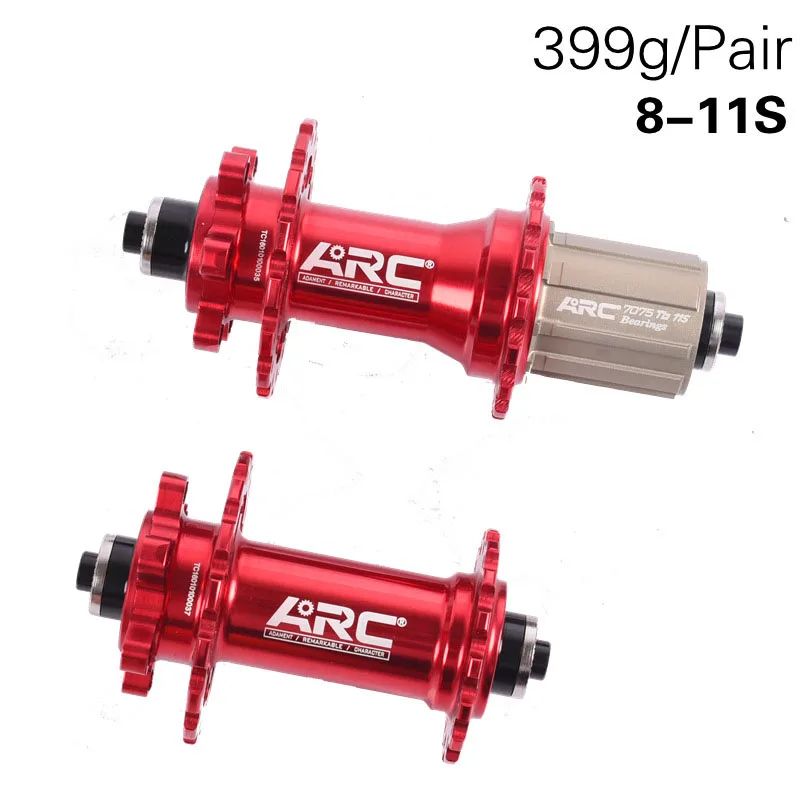 ARC 8-11S speed 32H MTB Дисковая тормозная ступица Передняя 2 задняя 4 Palin велосипедная ступица алюминиевая велосипедная Дисковая тормозная часть быстросъемная - Цвет: Red 32 holes