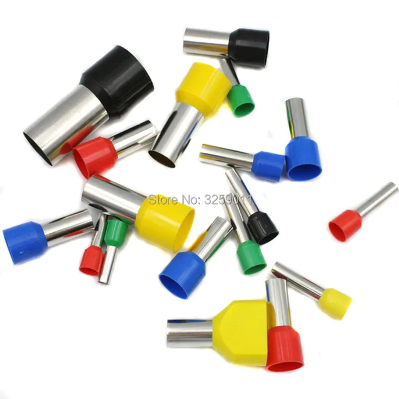 

100PCS E25-16 Electrical Crimp tubular Pre-Insulating Terminal Block Wire Connector Cable Cord End Ferrule EV25-16 AWG 4 25.0mm