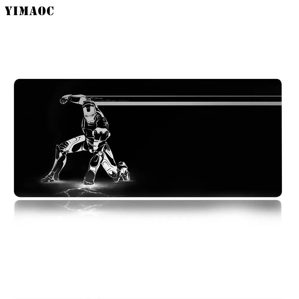 MP1 30x80cm YIMAOC Marvel Железный человек арт коврик для мыши 30x80 см компьютерная коврик для мыши Противоскользящий натуральный резиновый игровой коврик для мыши - Цвет: MP1 30x80cm
