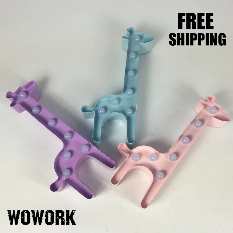 Знак светодиодной подсветкой свет 12 inch Giraffe шатер лампочки Letter Металл LED батареи