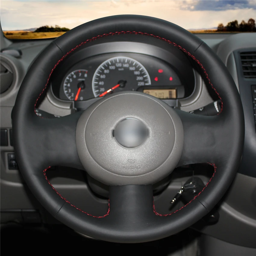 MEWANT черный чехол рулевого колеса автомобиля из искусственной кожи для Nissan Cube 2008