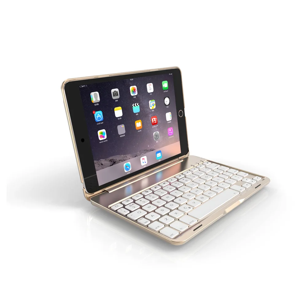 Для iPad Mini1/2/3 7 цветов светильник с подсветкой беспроводной Bluetooth клавиатура чехол для iPad Mini 2 Mini 3+ стилус+ пленка