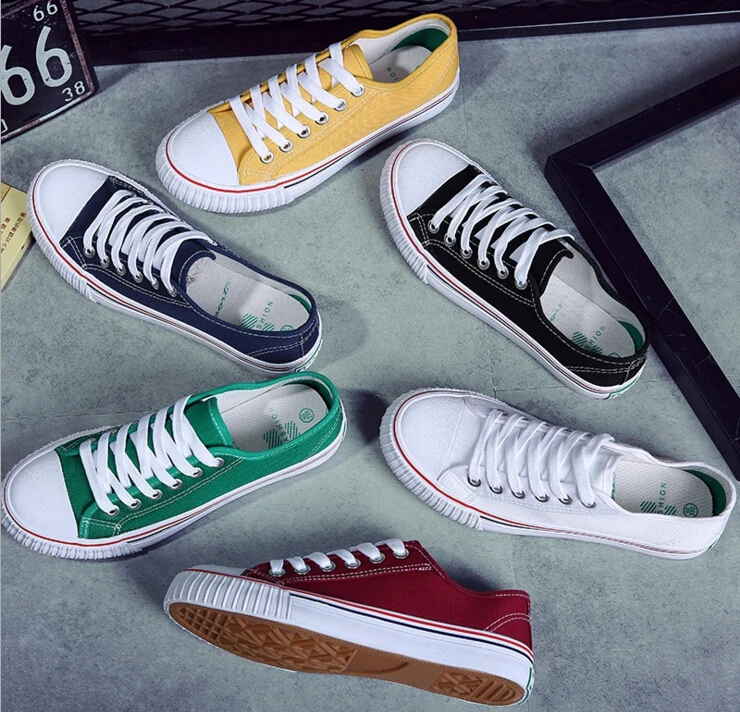 Туфли холщовые для мужчин и женщин Классическая обувь скейтбординга плоская