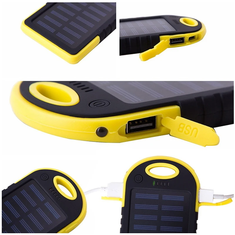 Универсальный 8000 mah солнечный банк энергии на открытом воздухе солнечный банк силы Внешний аккумулятор портативное зарядное устройство для всех сотовых телефонов с светодиодный свет