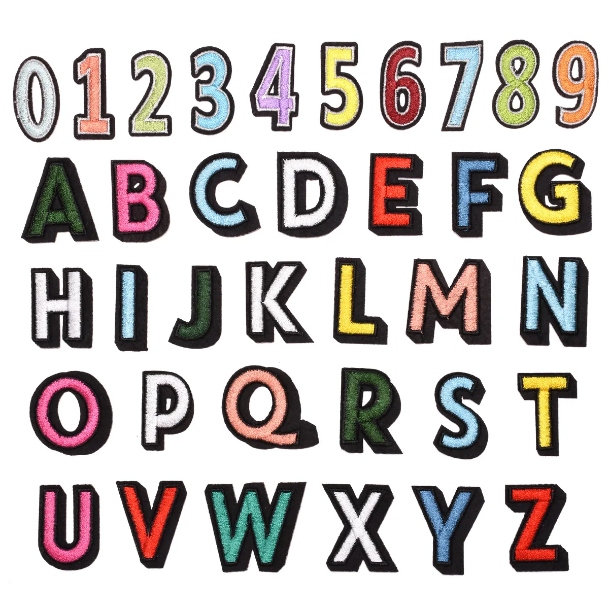

1pc English Alphabet Embroidery Number Letter Clothes Embroidery Cloth Clothes Diy Sticker Clothes Pattern Decal Iron On Patch