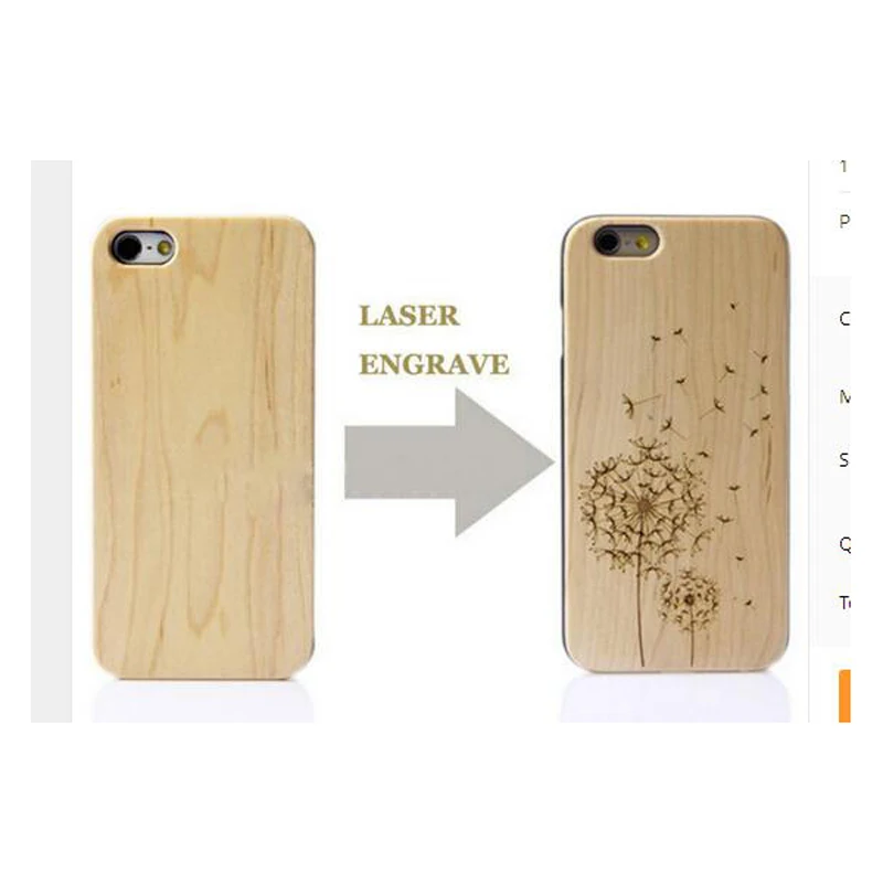 2017 Hot Sale New Laser Engrave Real Wood and plastic Custom Any Pattern DIY Logo For IPhone 6/6s/6plus/6sPlus 4.7 Inch 5.5inch |