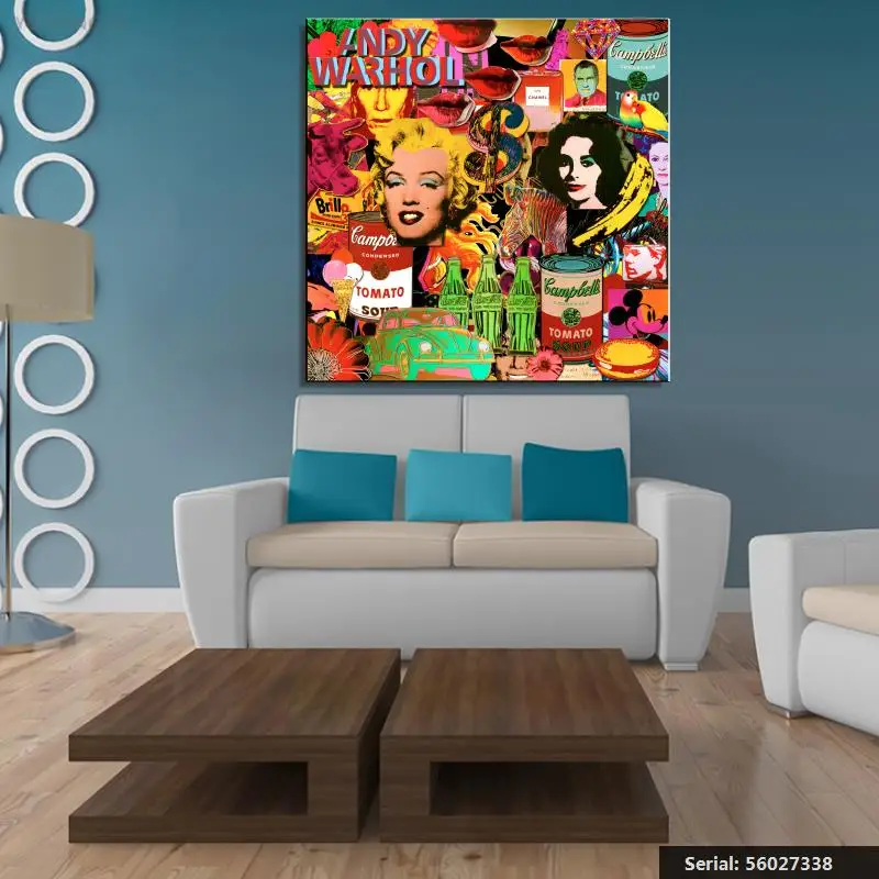 Yu Dong jin Andy Warhol натюрморт абстрактная картина маслом Рисование Искусство спрей без