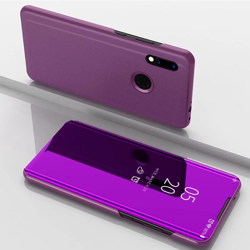 

For Xiaomi Redmi Note 7 Case Luxury Smart Mirror View Leather Flip Shell Stand Case Redmi Note 7 Note7 Cover Phone Shell Coque