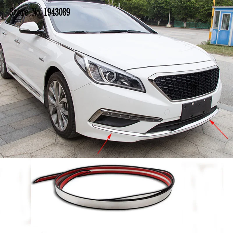 Аксессуары подходят для 2015 2016 HYUNDAI SONATA LF хром Передняя Нижняя крышка бампера