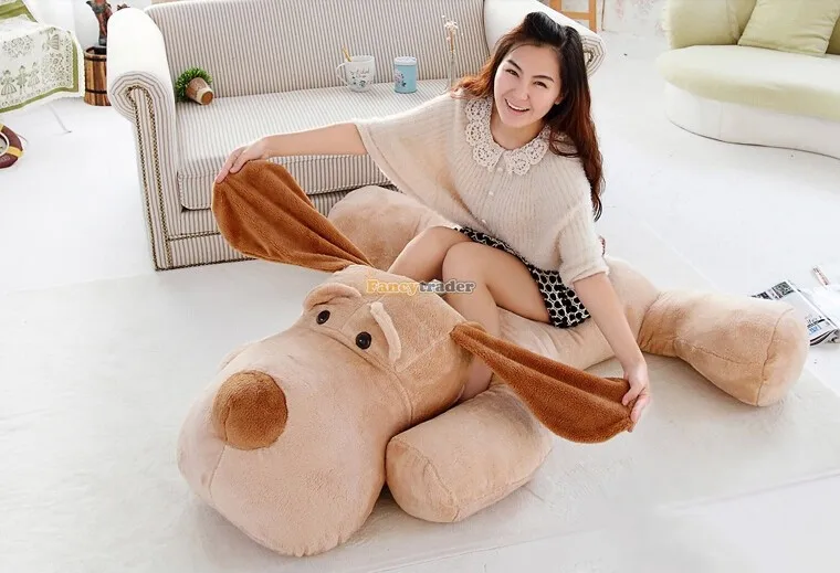 

Fancytrader Cute High Quality Dog Toy 59'' 150cm Huge Giant Plush Cute Stuffed Soft Lying Dog, Big Toy Free Shipping FT90471