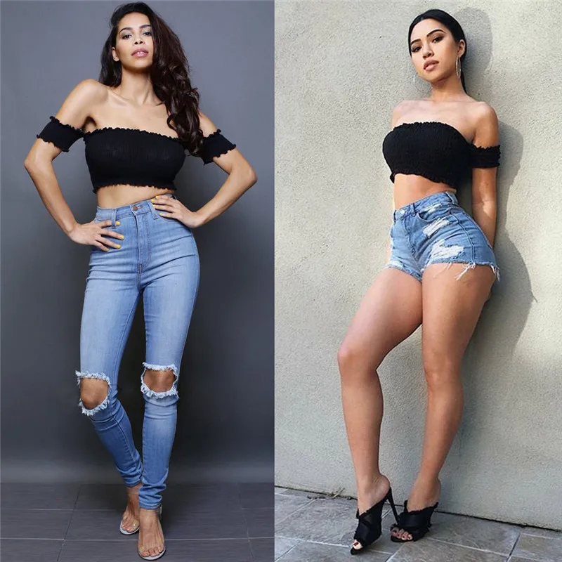 Пикантные Лето 2017 г. Для женщин Повседневное с плеча оборками майка хлопок