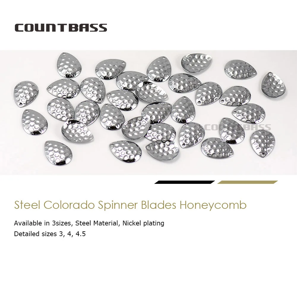 50 шт. никелевая сталь Colorado Spinner Лезвия соты шаблон разные размеры DIY Spinnerbaits