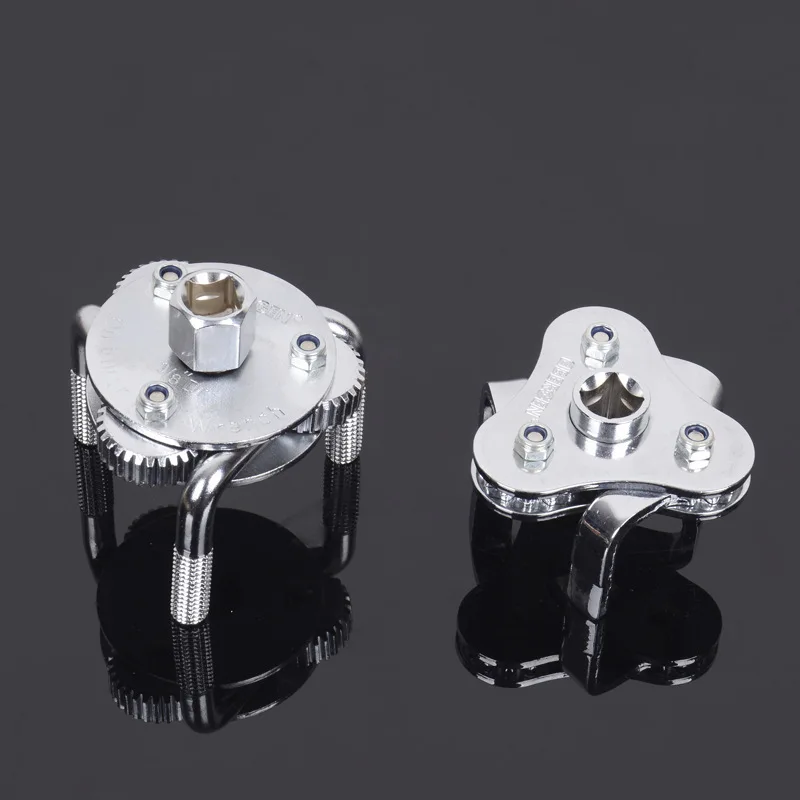 

Auto Car Repair Tools Adjustable Two Way Oil Filter Wrench Tool with 3 Jaw Remover Tool for Cars Trucks 65-130mm