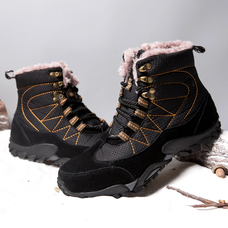 Супер Теплый Мужские зимние сапоги 2019 новые мужские ботильоны Bota Masculina плюс
