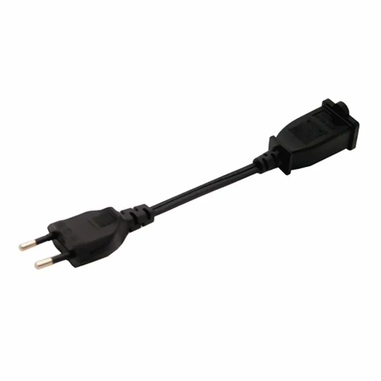 Европейская 2 контактная штепсельная вилка к американскому женскому кабелю
