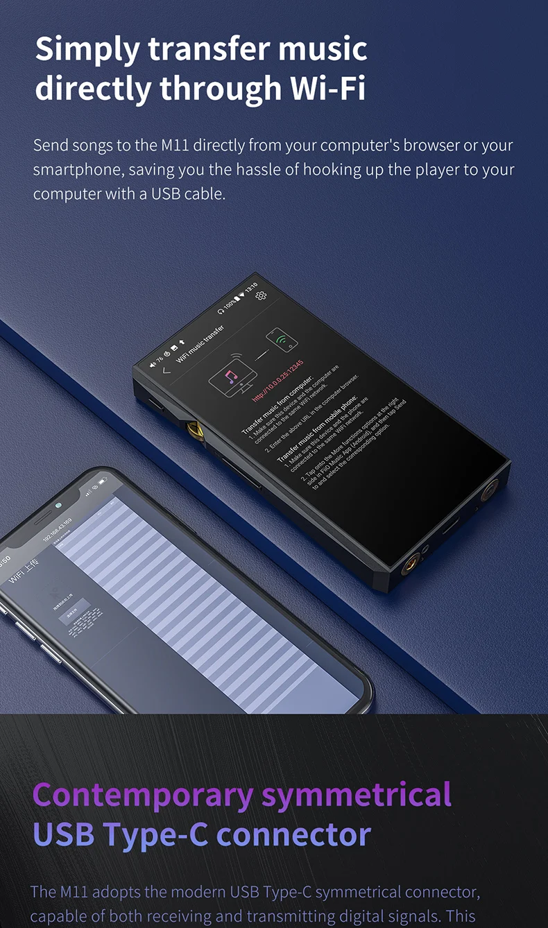 FiiO M11 HIFI аудио на базе Android Bluetooth без потерь портативный музыкальный плеер MP3 USB DAC wifi/Air Play/Spotify aptx-HD/LDAC DSD