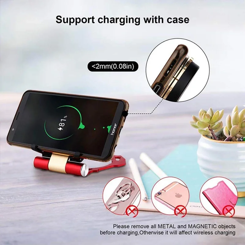 Car Qi Wireless Charger 10W Magic for Iphone XS X Iron Man Foldable Desk Fast Charging Pad Samsung S9 S8 | Мобильные телефоны и