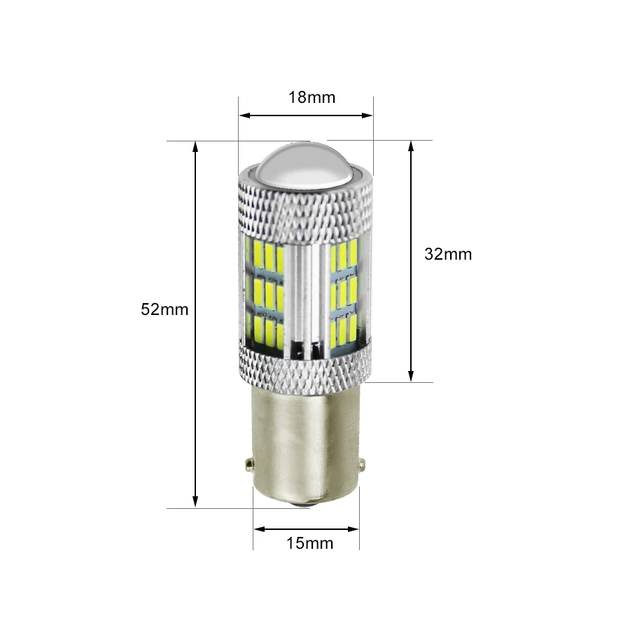 Gfoloza Белый 1156 BA15S светодиодный сигнал поворота задние стоп сигналы 4014 45SMD